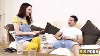 SIS.PORN. Sexy girl has sex with her own stepbrother who wins the bet