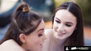OUT OF THE FAMILY - Two Stepsisters Hazel Moore And Aften Opal Fuck Together Like Old Times