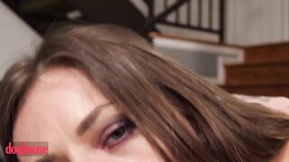 DOG HOUSE - Hot Blonde Babe With Huge Tits Bounces Hard On Her Step Brother's Cock