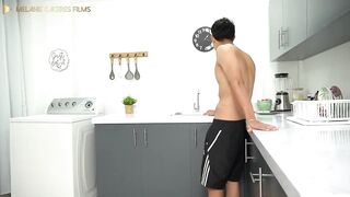 Slutty stepsister flirts with her stepbrother to eat his giant cock - Melanie Caceres & Tommy Verga