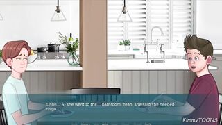 Stepmom suck stepson's Huge cock under the dinner table - kimmytoons