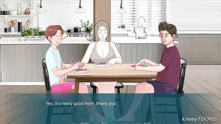 Stepmom suck stepson's Huge cock under the dinner table - kimmytoons