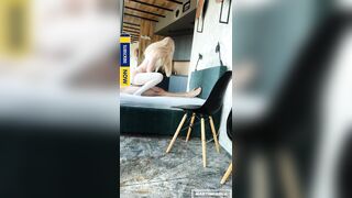 Skinny hottie with tight cunt does great with a thick big dick! Creampie