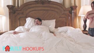 FAMILY HOOK UPS - Chanel Camryn Sneaks In Into Her Dad's Friend's Bed And Starts Stroking His Cock