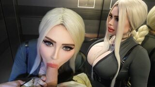 Hard Fucked Stranger In The Mouth In The Elevator, Public Sex With A Housemate