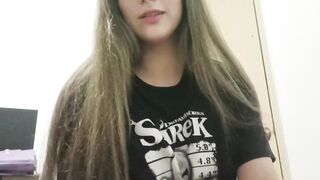 I was masturbating and my very curious stepsister came to help me.