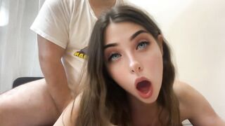 Tonight my stepdad gave it to me really hard before turning off the lights, fucking with my stepdad at night