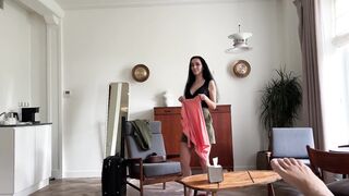 hot stepmom forgot to put on panties in bed