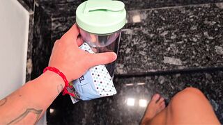 my stepsister's best friend stays alone in my house with me she seduces me and we fuck delicious AMA