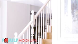 FAMILY HOOK UPS - Aidra Fox Puts On A Strap On And Teaches Aubree Valentine How To Suck A Cock