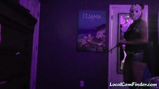 Big-Tit Cosplayer Orgasms on Webcam as Jason Voorhees