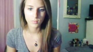 Skinny Blonde Teases on Webcam