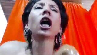 Milf Plays with Sex Toy on Webcam