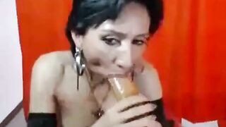 Milf Plays with Sex Toy on Webcam