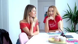 Hot Horny Blondes Ivi Rein & Rebecca Volpetti Seduce Stepbro to Join in for threesome -2