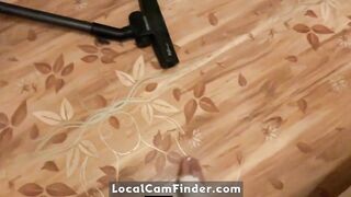 Girl in Plaster Cast Masturbates with Sex Toy