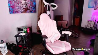 Solo Tgirl Fapping her dick on live show