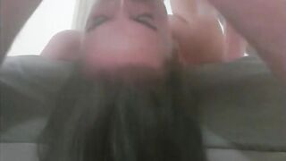 Upside-Down Throat Fucking: Hardcore Amateur Blowjob