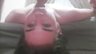 Upside-Down Throat Fucking: Hardcore Amateur Blowjob