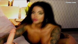 Tattooed Brunette Twerking Her Big Ass