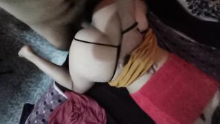 Smashing My Girlfriend's Big Ass at Her Parents' Place