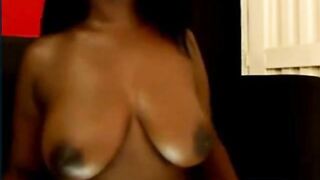 Ebony Milf with Big Tits on Webcam