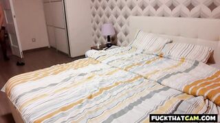 Big-Titted Brunette MILF Uses Toy to Orgasm on Webcam