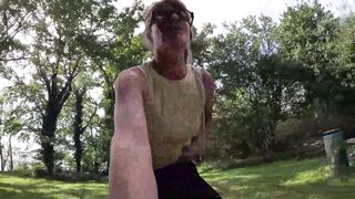 MILF fucked on camper with open door Almasol bike tour between Austria-Germany (Lindau)