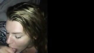 Amateur Sexy Girl Gives Blowjob and Takes Cum in Mouth