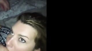 Amateur Sexy Girl Gives Blowjob and Takes Cum in Mouth