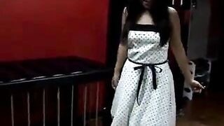 Asian Mistress Gives Slave a Footjob