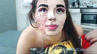 Joven colombiana amateur en webcam