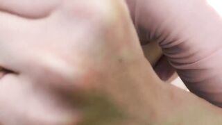 Fucked a hot babe with big tits outdoors and came on her panties.