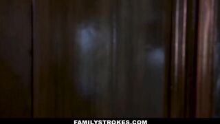 stepDAD makes stepDaughter into fucking him