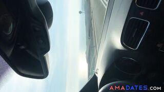 Unexpected outdoor sex on the beach with a big-assed amateur