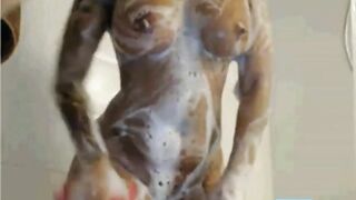 Big Booty Latina With Huge Tits In The Shower