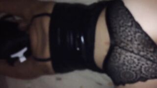 Petite French Amateur Morning Doggy Style with Creampie