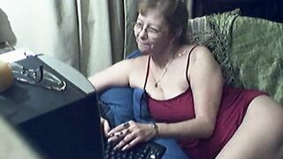 Granny with Glasses on Webcam 12