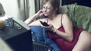 Granny with Glasses on Webcam 12