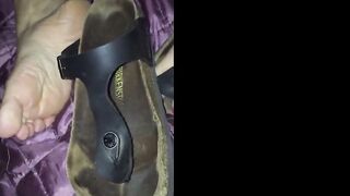 Svensk Milfs Birkenstock Foot Fetish närbild -2