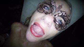 Blonde Dutch Slut Covered in Cum from Big Cock