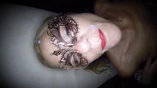 Blonde Dutch Slut Covered in Cum from Big Cock