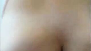 Amateur Girl Swallows Cum After Riding Hubby on Webcam