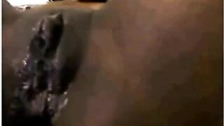 Ebony Creamy Pussy Plays with Sex Toy