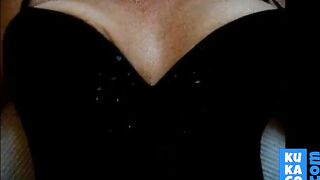 German Amateur POV Cumshot in Stockings