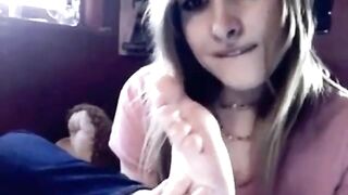 Spitting on My Feet: Amateur's Webcam Foot Fetish