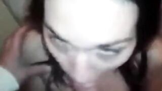 Mature Brunette's Amateur Blowjob