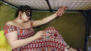 Buttered Cock Milking with Big-Titted Mature Step-Mommy