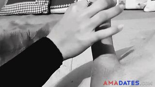 Passionate Blowjob and Cock Worship by a Teen Amateur Couple