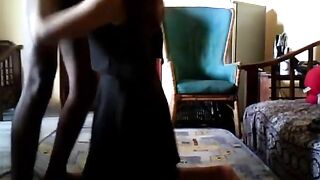 Amateur Asian Woman in Interracial Encounter with Black Man